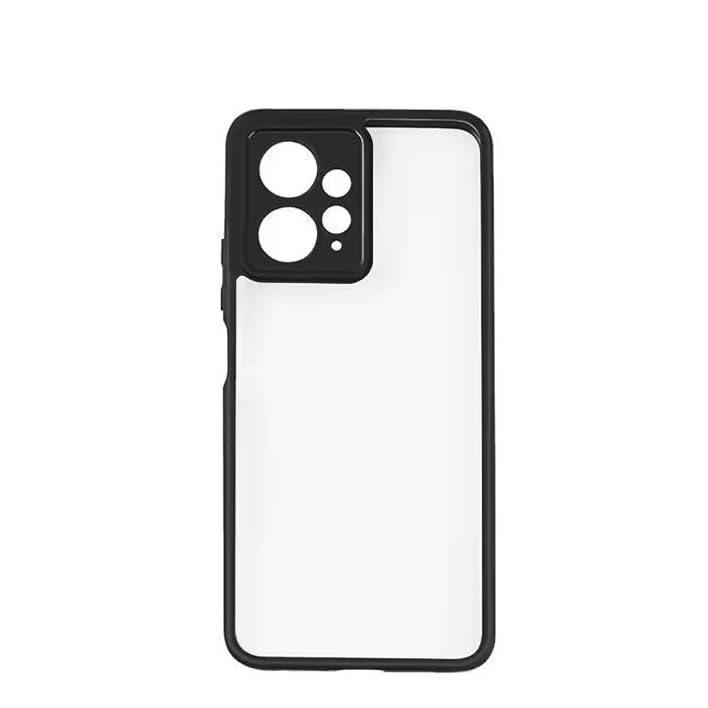 Image of A rtistque Clear Hard Transparent Acrylic Armor Anti-Drop Shockproof TPU Edge Back Cover Case for Vivo T3 - Black