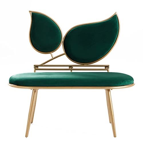 GELASIGE Sofá pequeño moderno de salón de belleza, sofá de ocio, sofá de arte para interiores, sofá de terciopelo adecuado para sala de estar, dormitorio, sofá de descanso, sillones pequeños para