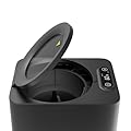 CREATIVECHEF Electric Composter,Upgraded 3.8L Electric Kitchen Compost Bin with Visual Cover,Converts Waste to Dry Compost,Indoor Smart Odorless Compost Bin,Black