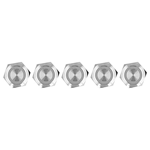 Push Button Switch, 22mm / 0.9in Momentary Push Button Switch, Mini Round Cap Shell High Flush Screw - Image 2