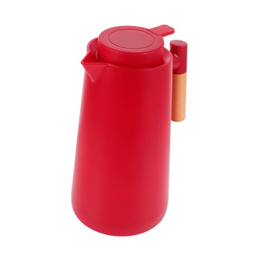 Alipis Jarra Térmica Jarra De Agua Junto a La Cama Lanzador De Crema Jarra Con Pico Recipiente Para Bebidas Frasco De Agua Caliente Jarra De Café Aislada Jarra Aislada Rojo El Plastico