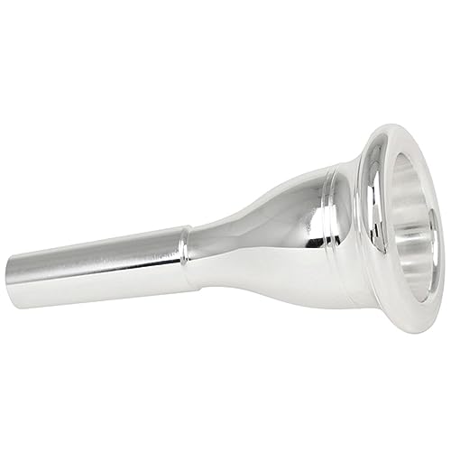 NULYLU 13.3mm Tuba Replacement Silver Plated Mouthpiece for Trumpet Players Professional Grade Stylish Design Brass Construction
