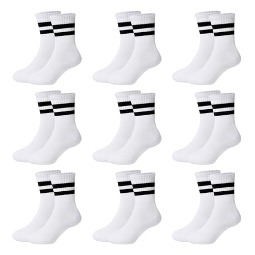 Jeayita 9 Paar Socken Jungen Kinder Socken Sportsocken Kinder Schulkind Socken Tennissocken Kindersocken