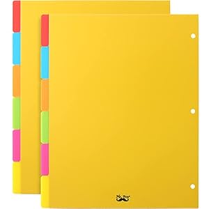 Mr. Pen- Binder Dividers, 6 Tab Dividers, Pack of 2 Sets (12 Dividers Total), Dividers, Dividers for 3 Ring Binder…