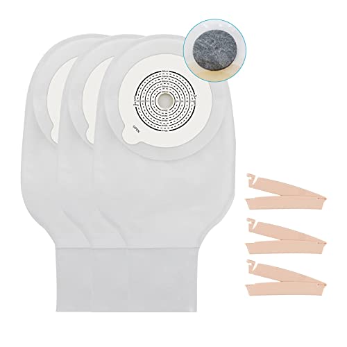 10 Pcs Colostomy Bags,Ostomy Supplies,One-Piece Drainable Pouches With Closure For Ostomy Ileostomy Stoma Care,Filter,Cut-To-Fit,Max 60Mm #TOP6