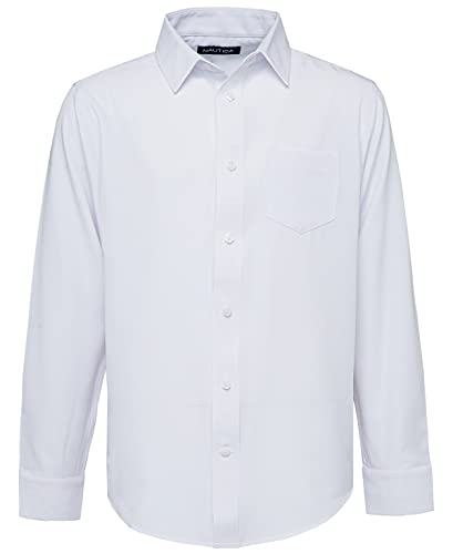 Nautica Mens School Uniform Long Sleeve Performance...