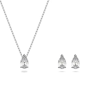 Swarovski Stilla Colección Set, Blanco, Chapado En Rodio