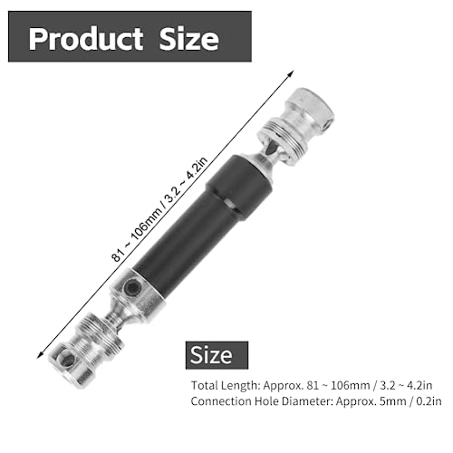 Drfeify Piezas de Vehículo 1/12, Accesorio de Metal CVD con Eje Trasero, Compatible con 12428 y 12423, for Modelos RC, Coches Miniatura, DIY Kits, Aficionados a los Autos - imagen 2