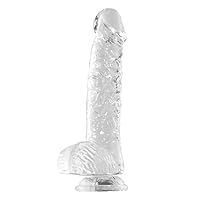 Einzigartiges Design: Der schlanke, flexible und weiche, klare Dildo ist praktisch für die anale Erkundung und das vaginale. Gesundes Material: Das Material dieses klaren Dildos ist TPE. Da dieses Material weich ist, schadet es Ihren empfindlichen Be...