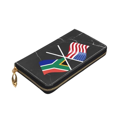 American And South Africa Flag Wallet Card Bag4