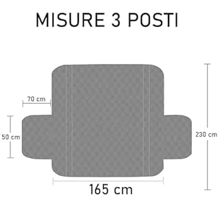 Passione per le tele Copridivano reversibile in microfibra antimacchia e antipelo. Salvadivano Bicolor disponibile in 6 varianti made in Italy (grigio chiaro/scuro, 3 posti)