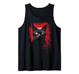 Photo Gallery gatto | cool retro vintage distressed goth cat graphic #5 canotta Photo Gallery gatto | cool retro vintage distressed goth cat graphic #5 canotta
