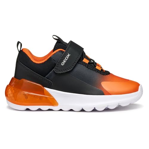 Geox Junior J Activart Illuminus Boy Sneakers Black, Orange 38 EU