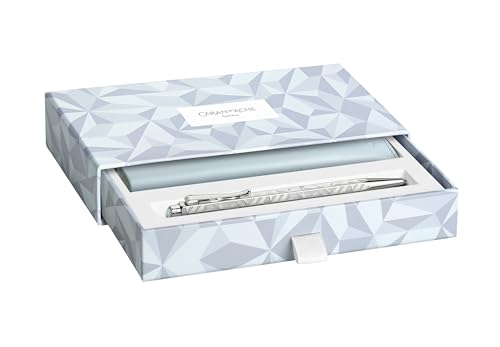 Caran d'Ache Ecridor Chevron stylo bille luxe argenté suisse - 5