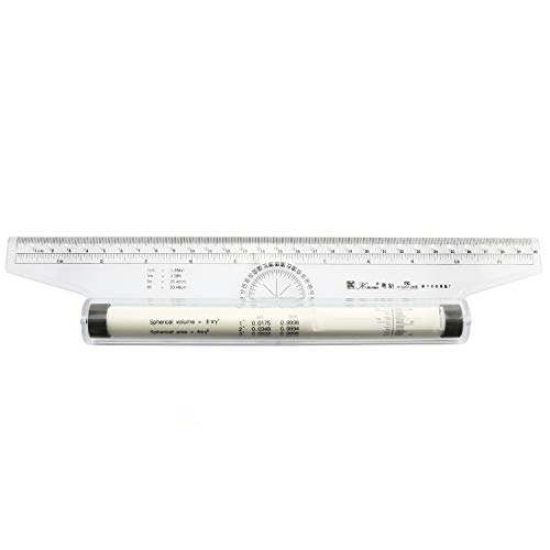 PSCCO Rolling Parallel Ruler Balancing Scale Multi-Purpose Parallel Ruler Drawing Measuring Tool 30cm