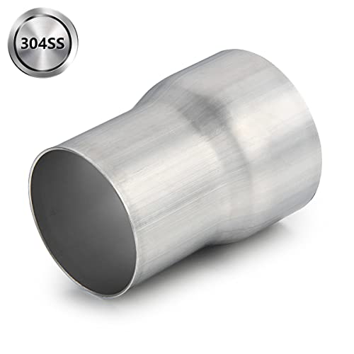 Image of Exhaust Adapter Connector 2.5 inch ID to 3 inch ID, A-KARCK Exhaust Pipe Reducer 4 inch Overall Length 304 Stainless Steel