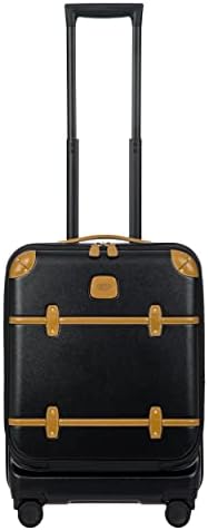 Bric's Bellagio 2.0 Spinner Trunk with Pocket - 21" Carry On Suitcase - TSA Approved Luggage - Black