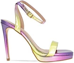 BCBGeneration Women's Glam Heeled Sandal, Rainbow, 6 | Image 3