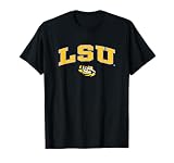 LSU Tigers Arch Over Black Officially Licensed T-Shirt Small