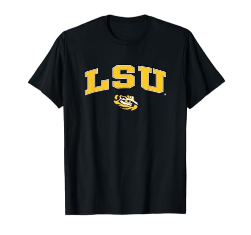 LSU Tigers Arch Over Black Officially Licensed T-Shirt Small