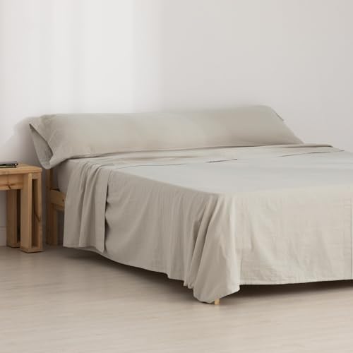 Flanelle 100% coton de qualité supérieure couleur taupe pour literie 90 single