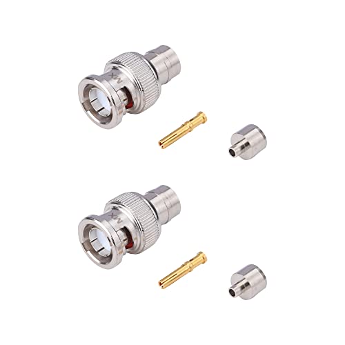 Image of MX Male BNC Plug with Female Connector Reverse Polarity Ideal for analog composite video and digital video interconnects on commercial video devices (PACKOF2)