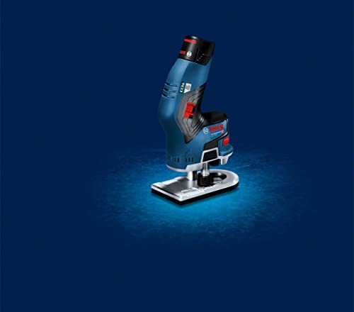 Bosch Professional 12V System Akku Kantenfräse GKF 12V-8 (inkl. 2x3.0Ah Akku + Schnellladegerät, Spannzange 8mm, Maulschlüssel, in L-BOXX 136) – Bild 4