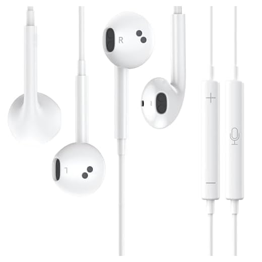 2 Packs Wired Headphones,Lilltning Earbuds for iPhone 14/13/12/11/XR/X/8/7/SE/Pro/Pro Max,for iPhone Earphones Wired Nosie Reduction Built-in Microphone&Volume Control Headsets,Support All iOS System