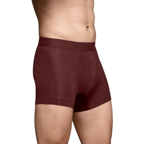 Image of HEELIUM Bamboo Trunks for Men with Keyhole Fly | 3X Softer Than Cotton for All-Day Freshness | Soft & Durable Waistband | Easy Access Underwear for Ultimate Comfort