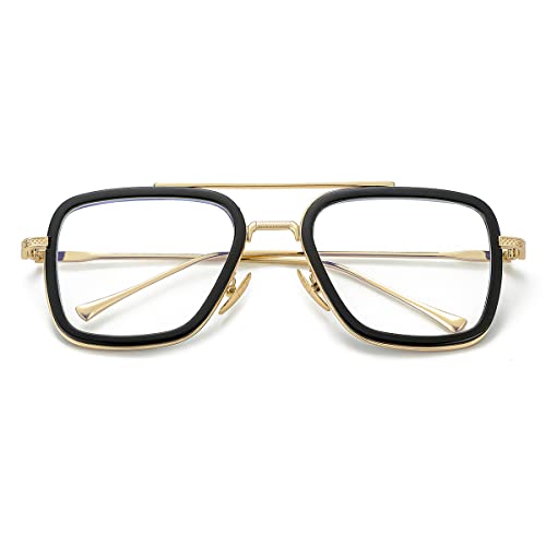 Image of Tony Stark Style Blue Light Blocking Glasses for Men Women, Iron Man and Spider-Man Computer Gaming Glasses