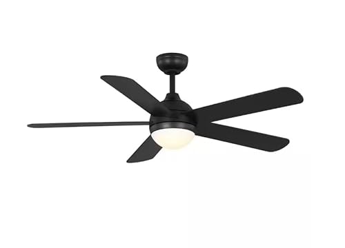 Hampton Bay Morland 52 in. Smart Indoor/Covered Outdoor Matte Black Ceiling Fan with Remote and Integrated LED Powered by Hubspace 59080