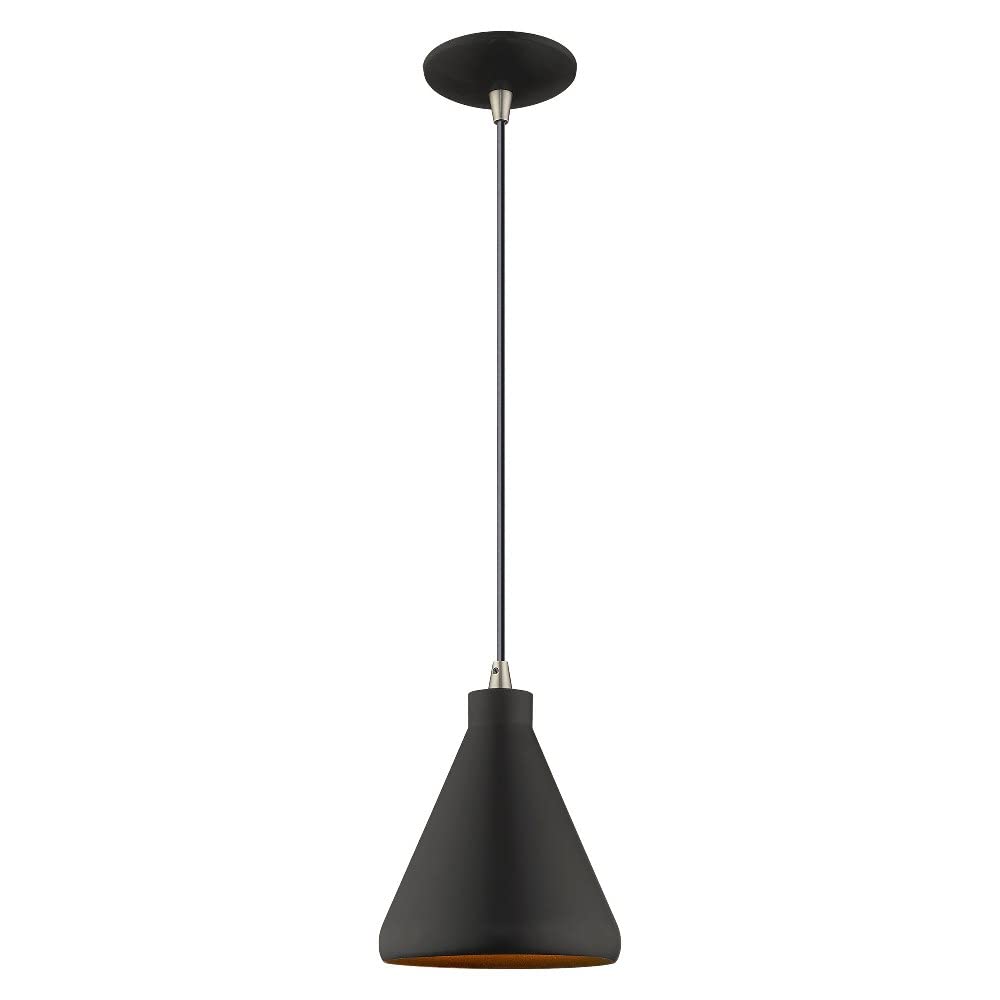 Livex Lighting 41177-04 Metal - 1-Light Mini Pendant, Black