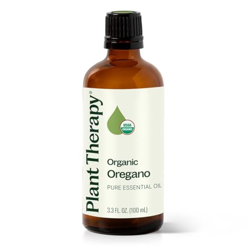 Plant Therapy Organic Oregano Essential Oil 100% Pure, USDA Certified Organic, Undiluted, Natural Aromatherapy, Therapeutic Grade 100 mL (3.3 oz)