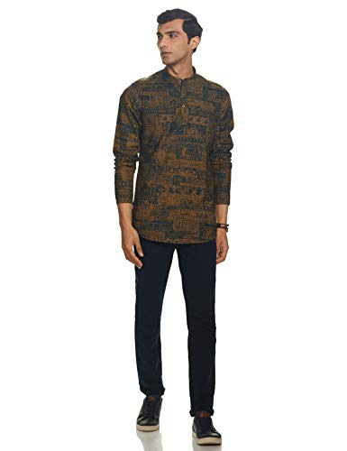 Image of Ethnix by Raymond Men's Cotton Regular Tunic Shirt
