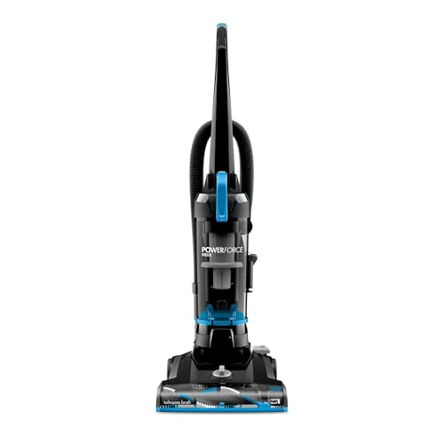BIISSELL PowerForce Helix Bagless Upright Vacuum, Pet-Friendly, Powerful Suction for Carpet, Tile & Hardwood, Lightweight Design, Washable Filters, Scatter-Free Technology (Blue/Black)