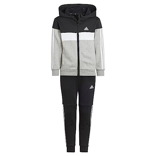 adidas Unisex kids Tiberio 3-Stripes Colorblock Fleece Kids Tracksuit