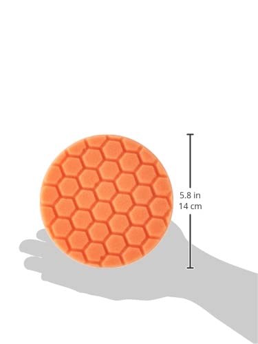 image for Chemical Guys BUFX_102_HEX5 Hex-Logic Medium-Heavy Cutting Pad, Orange