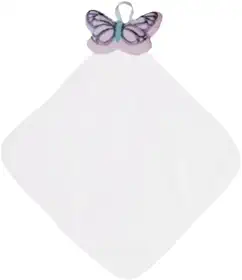 Naninha – Macia ao Toque, Ideal Para Objeto de Apego ou Transição para Crianças (Off-white, 30x30, Borboleta)