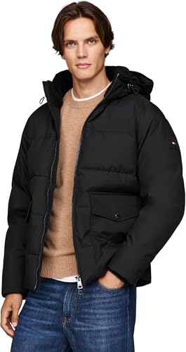Tommy Hilfiger Veste Matelassée Homme Rockie Utility noire avec capuche