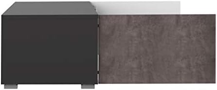 Amazon Brand - Movian Lijoki 2-Door 1-Shelf TV stand, 140 x 42 x 31 cm, Black Concrete Effect