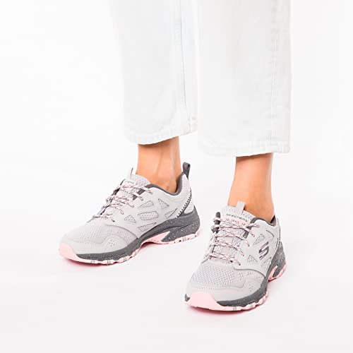 Skechers Damen Hillcrest Pure Escapade Walking-Schuh, Gray Leather Mesh Pink Trim, 38 EU