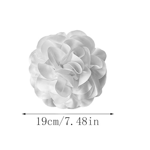 Image of Brooches for Women Large Light Blue Camellia Flower Denim Lapel Pins Wedding Party Promance Dance Dress Clothes Costume Jewelry Christmas Stocking Stuffers