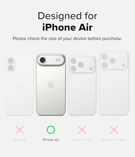 Image of Ringke Fusion-X Magnetic Compatible with iPhone Air (17 Air) Case Back Cover [Strong Magnet] Military Protection Transparent Hard Back Advanced Protection TPU Bumper - Magnetic Black