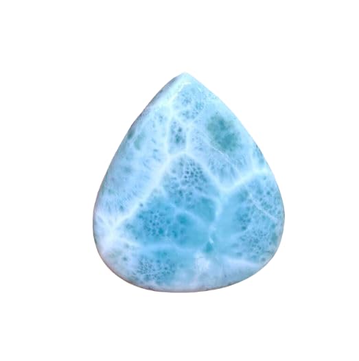 Pierre larimar véritable forme poire 53mm, gemme de prestige pour pendentif