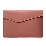 [HinZann] パソコンケース 13.3 インチ ~ 14 インチ 対応 スリーブケース 軽量設計、衝撃吸収性 PUレザー製 防水 マグネットバックル 薄型 PCバッグ MacBook Air 13/Pro 13/Pro 14 用 Lenovo/Dell/HP/ASUS/Surface 対応 (くすんだピンク)