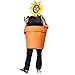 Gupgi Potted Sunflower Costume for Adult Potted Flower Costume Set Unisex Hooded Flowerpot Sunflower Costume Halloween Party (Auburn, One Size)