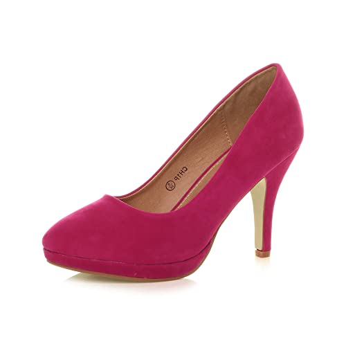 Femmes Talons Hauts Moyen soirée élégant Escarpins Chaussures Pointure 6 39