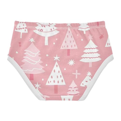 Christmas Trees 1-piecing Hip Design Girls' Panties Organic Underwear for Toddler in Sizes 2T,3T, 4T, 5T, 6Y and 8Y2