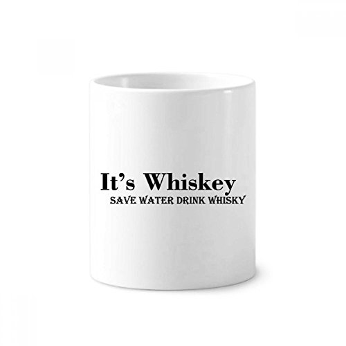 Gobelet céramique blanc humour whisky 350ml cadeau original pour collègue ami anniversaire hauteur 9.6cm