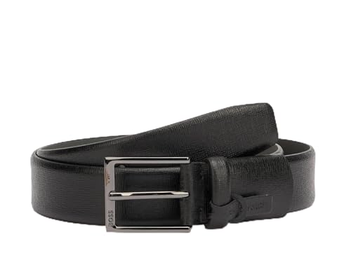 Ceinture BOSS Barn-stretch-sf_sz35 homme en cuir noir extensible de 35mm